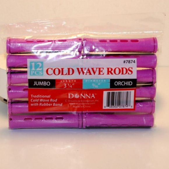 COLD WAVE RODS with Rubber Bands 12 Rods Jumbo - Picture 1 of 3